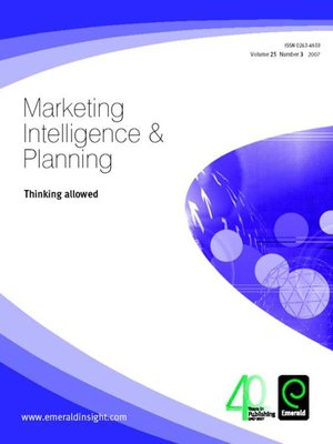 cover image of Marketing Intelligence & Planning, Volume 25, Issue 3